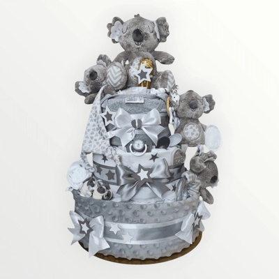BabyDort třípatrový plenkový dort pro miminko KOALÍ RODINKA – Hledejceny.cz