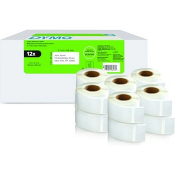 DYMO Ролки с етикети за адреси за етикетни принтери Dymo Label LabelWriter 500 / 2177563 - White - 12-Pack - PN 2177563 (2177563)