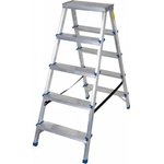 DRABEST Стълба алуминиева двустранна домакинска drabest 2х5 125 кг (03082500)