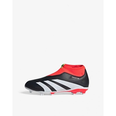 Adidas Predator 24 League Laceless Firm Ground Boots Black/Red