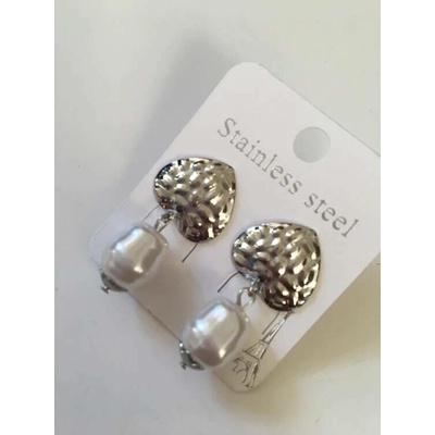 Fashion Jewelry ocelové náušnice s perlami 4-e174