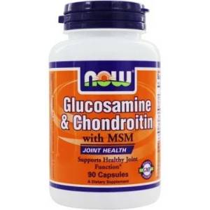 NOW НАУ ФУДС ГЛЮКОЗАМИН + ХОНДРОИТИН + МСМ КАПС. * 90 / now glucosamine & chondroitin with msm, 90 caps