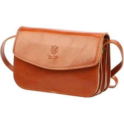 Malá lovecká hnědá kožená crossbody kabelka Florence no. 11