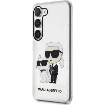 KARL LAGERFELD Гръб Karl Lagerfeld за Samsung Galaxy S23 Plus IML Glitter Karl and Choupette NFT Case - Прозрачен (3666339114701)