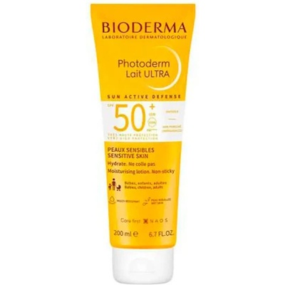 BIODERMA Photoderm Ultralait SPF50 200ml Facial Sunscreen - Orange