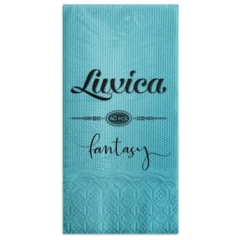 Luxica® Fantasy - салфетки Тюркоаз с дискретен релеф и фин бордюр 40бр р (2390101)
