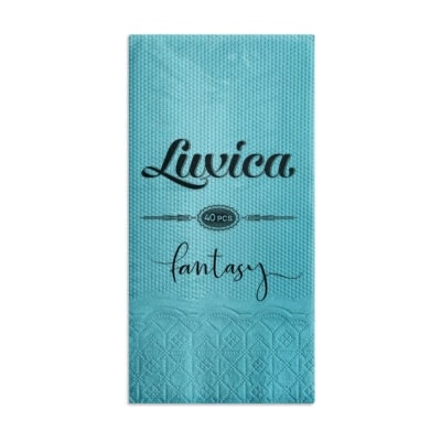 Luxica® Fantasy - салфетки Тюркоаз с дискретен релеф и фин бордюр 40бр р (2390101)