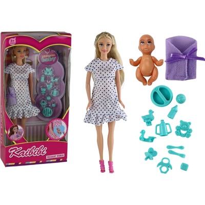 Lean Toys Doplnky k bielym šatám pre tehotnú mamičku Baby Doll