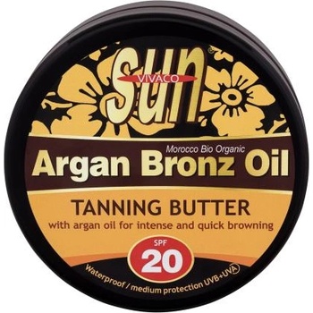 Vivaco Sun Argan Bronz Oil Tanning Butter SPF20 водоустойчиво масло с арганово олио за бърз тен 200 ml