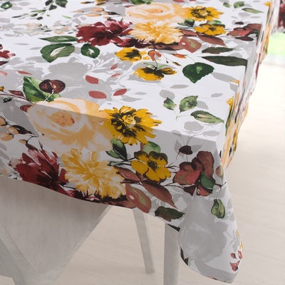 Biante bavlna obrus Sandra SA-217 Veľké žlté kvety 50x100cm