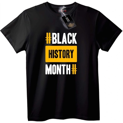 NOONEBRAND Тениска Месец на Черната История - 2XL, Black