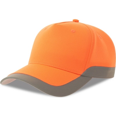 Atlantis Headwear Helpy-S 5 panelová bezpečnostní COT330280z1799-orange fluo Oranžová fluor