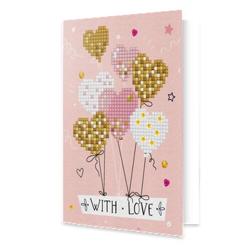 Image 1 of Diamond dotz Любовни балони - диамантена картичка ddg. 016
