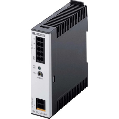 BLOCK PM-0124-010-0 síťový zdroj na DIN lištu 24 V/DC 1 A 24 W Počet výstupů:1 x Obsah 1 ks