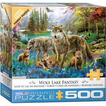 Image 1 of EUROGRAPHICS - Puzzle Krasny: Wolf Lake Fantasy XL - 500 piese