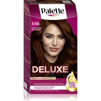 Schwarzkopf Palette Deluxe перманентната боя за коса цвят 5-68 Golden Chestnut