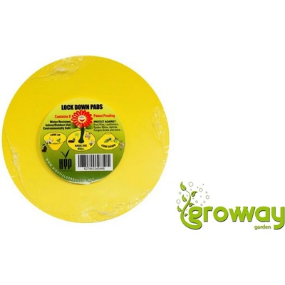 Kulaté desky lepové žluté Lock down pads, 15cm, 8ks