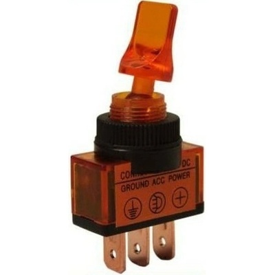 CABLETECH Prepínač páčkový ASW-14D 3pin oranžový