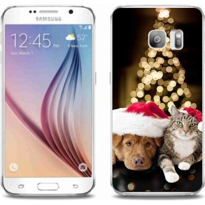 Pouzdro mmCase Gelové Samsung Galaxy S6 Edge - vánoční pes a kočka – Zbozi.Blesk.cz