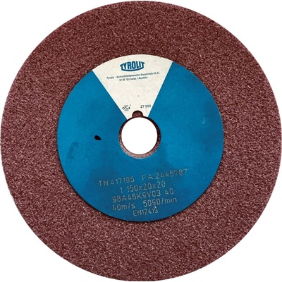 Tyrolit Brusný kotouč plochý 150 x 20 x 20 mm 98A46K9V40 T417195