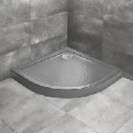Radaway Doros A Compact Stone полукръгло душ корито 90x90 см антрацит акрил (SDRA9090-05-64S)