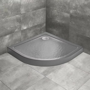 Radaway Doros A Compact Stone полукръгло душ корито 90x90 см антрацит акрил (SDRA9090-05-64S)