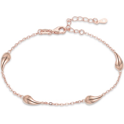MINET 4512 Rose gold stříbrný náramek kapky