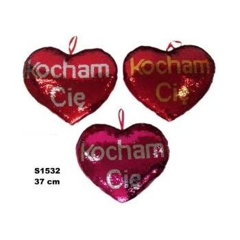 SUN-DAY Sequin heart 37cm I love Ce 3 colors 156075 SUN-DAY price for 1 piece