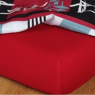 Dadka Jersey prostěradlo vínové 90x200x20