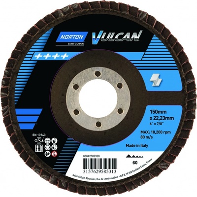 Kotouč brusný lamelový Norton Vulcan R842 150×22,23 mm 60