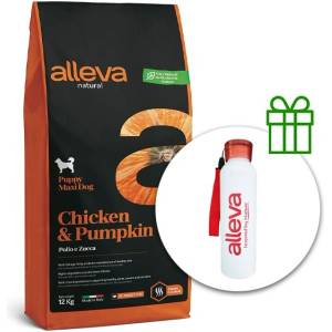 Alleva NATURAL кучешка пиле и тиква макси 12 кг + термобутилка безплатно