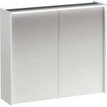 Laufen Lani - Огледален шкаф с LED осветление, 71x82x21 см, 2 врати, матово бяло H4037621122601 (H4037621122601)