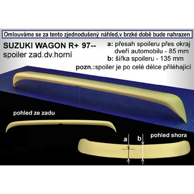 Spoiler zadných dverí horný SUZUKI Wago 97