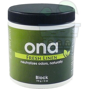 ONA Block Fresh Linen 170 гр. - Неутрализатор на Миризми с аромат на "Свежо пране" (блокче) (16003)