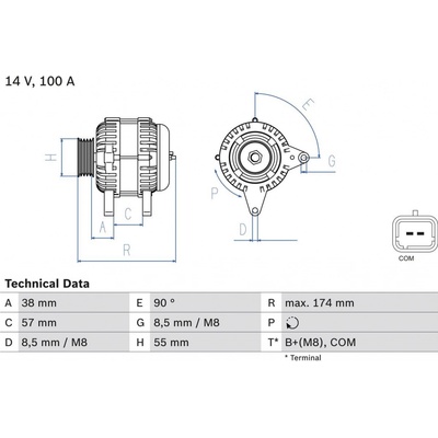 Generátor BOSCH 0 986 083 200 (0986083200)