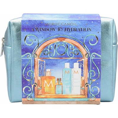 Moroccanoil A Window To Hydration šampon Hydrating Shampoo 250 ml + kondicionér Hydrating Conditioner 250 ml + mýdlo na ruce 360 ml + olej na vlasy Treatment 25 ml + kosmetická taštička darčeková sada