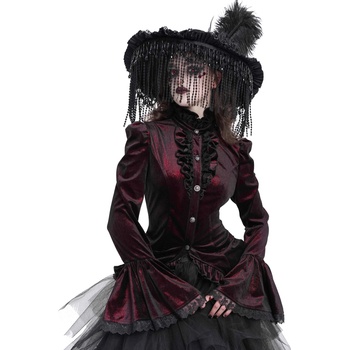 Devil fashion Дамска блуза с дълъг ръкав DEVIL FASHION - Velvet - SHT14102