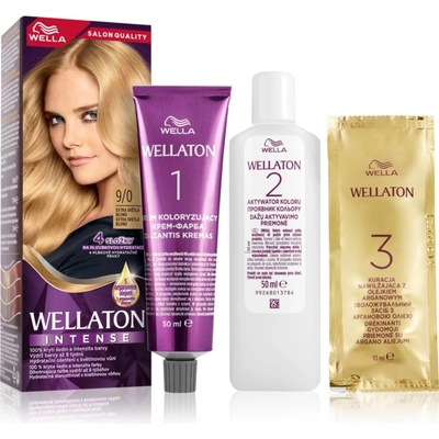 Wella Wellaton Intense перманентната боя за коса с арганово масло цвят 9/0 Very Light Blonde