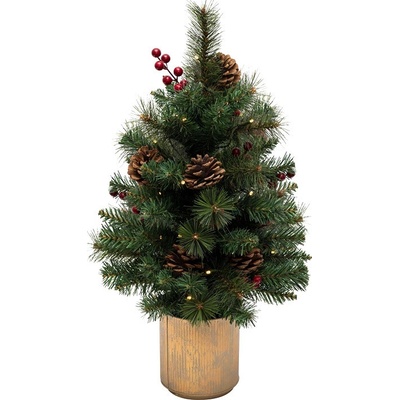 HOME Umělý vánoční stromek se zabudovaným LED osvětlením 60cm KMF60BLED