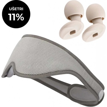 Merapy Maska na spanie + Štuple do uší béžová