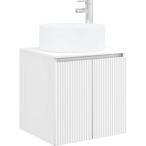 vidaXL Мивка за стена Бяло 49, 5 x 44, 5 x 65, 5 см Инженерна дървесина (890462)