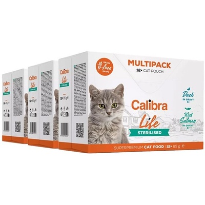 Calibra Cat Life Sterilised Multipack 36 x 85 г