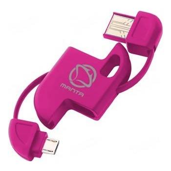 Manta MA204R USB2.0 / MicroUSB, růžový