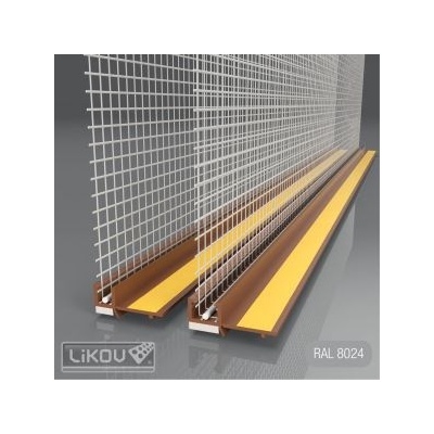 LIKOV LS-VHL 06 lišta okenní začišť. 6mm s krycí lam. a s tk.100mm délka 2,4m hnědá