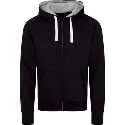 unisex teplá mikina na zip Chunky Zoodie tryskáčově černá