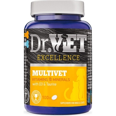 Dr.VET Excellence MULTIVET vitamíny & minerály 100 g 100 tabliet