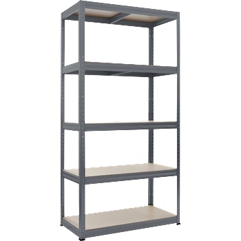 Carmen Метален стелаж STAR 180x90x45 см, до 350 кг на рафт - сив (3580506)