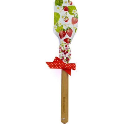 ALVARAK Stěrka kuchyňská 2 ks 32 + 21 cm, silikon/dřevo, jahoda/třešeň