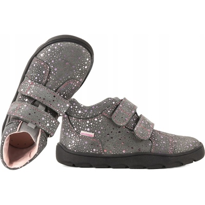 Mazurek 1302 dívčí polobotky kůže barefoot šedá