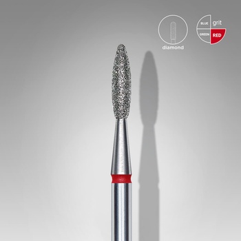 Диамантен накрайник пламък червен 2, 1 мм (fa10r021/8)